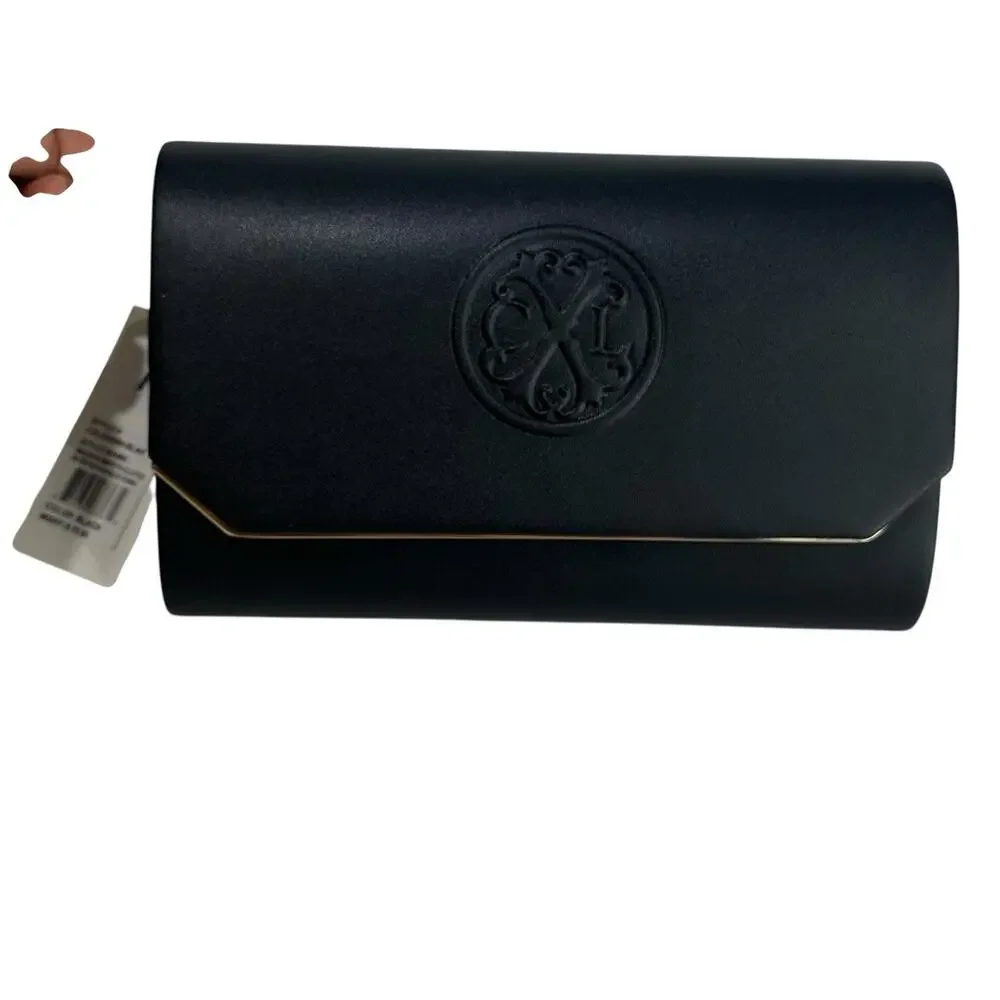 CXL By Christian Lacroix Black Clutch With Detachable Chain